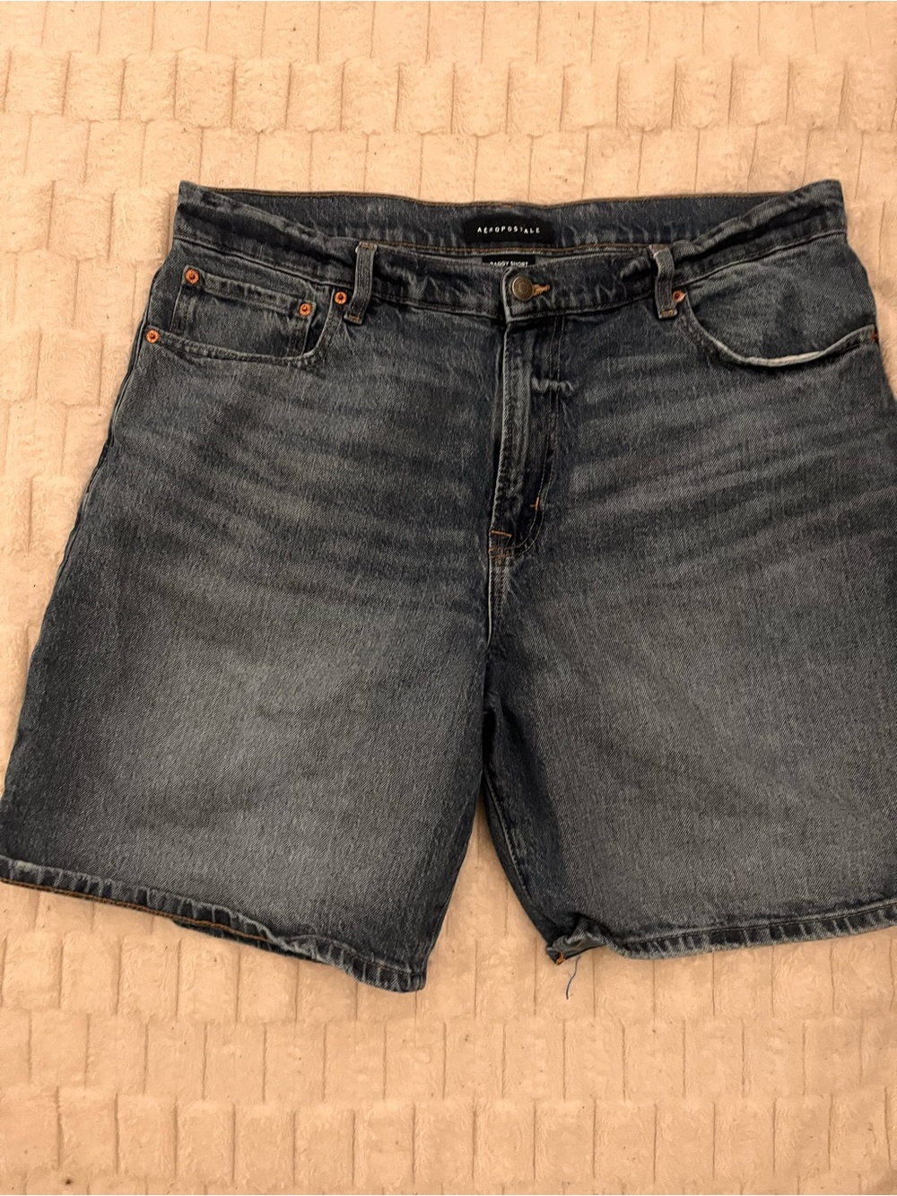 Aeropostale Men's Washed Black Denim Shorts